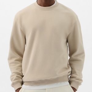 GAP Beige Soft Crewneck Sweatshirt, Size Small